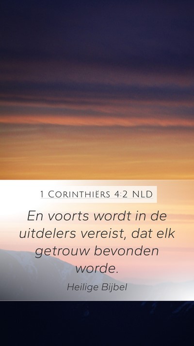 1 Corinthiërs 4:2 NLD Bible Verse Image