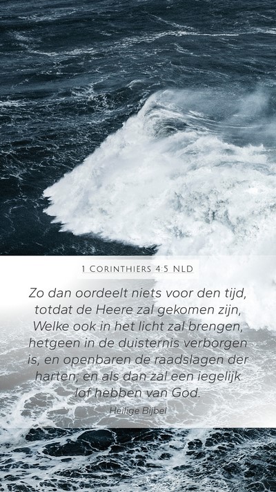 1 Corinthiërs 4:5 NLD Bible Verse Image