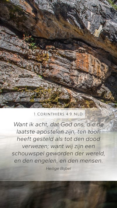 1 Corinthiërs 4:9 NLD Bible Verse Image