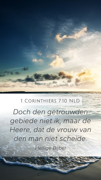 1 Corinthiërs 7:10 NLD Bible Verse Image