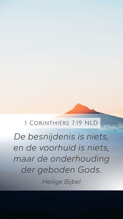 1 Corinthiërs 7:19 NLD Bible Verse Image