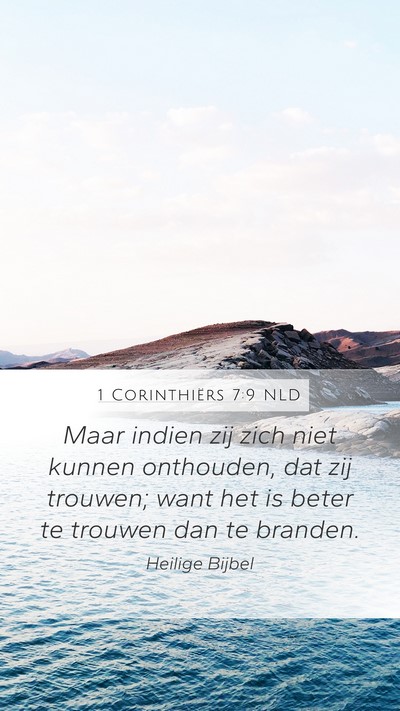 1 Corinthiërs 7:9 NLD Bible Verse Image