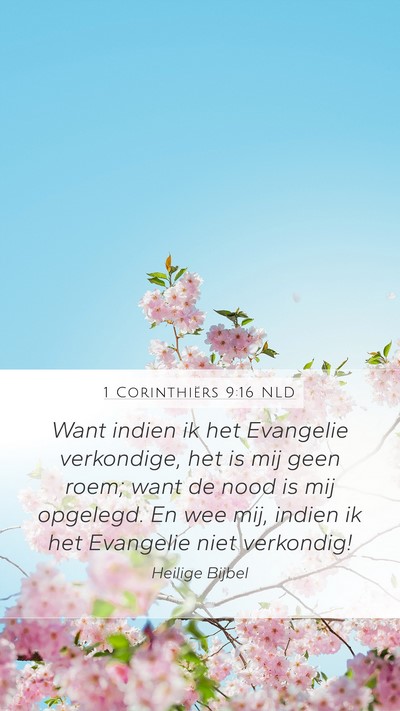 1 Corinthiërs 9:16 NLD Bible Verse Image
