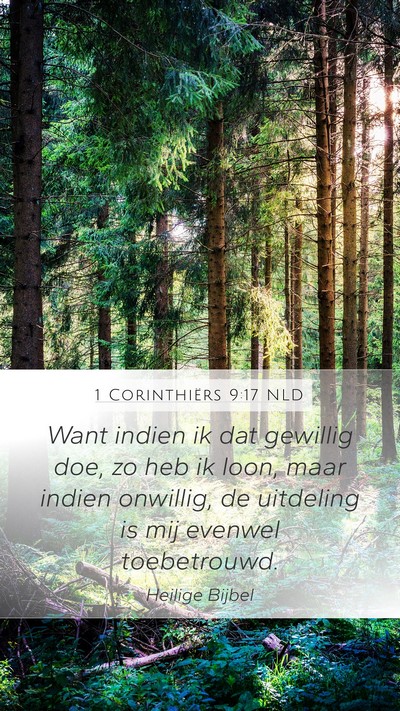 1 Corinthiërs 9:17 NLD Bible Verse Image