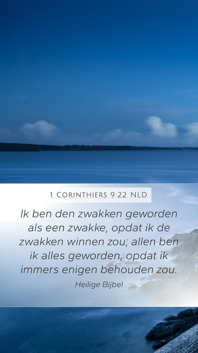 1 Corinthiërs 9:22 NLD Bible Verse Image