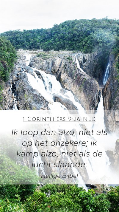 1 Corinthiërs 9:26 NLD Bible Verse Image
