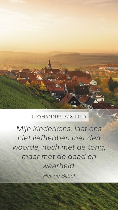 1 Johannes 3:18 NLD Bible Verse Image