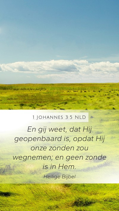 1 Johannes 3:5 NLD Bible Verse Image
