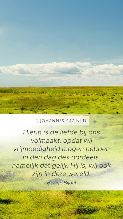 1 Johannes 4:17 NLD Bible Verse Image