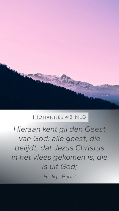 1 Johannes 4:2 NLD Bible Verse Image