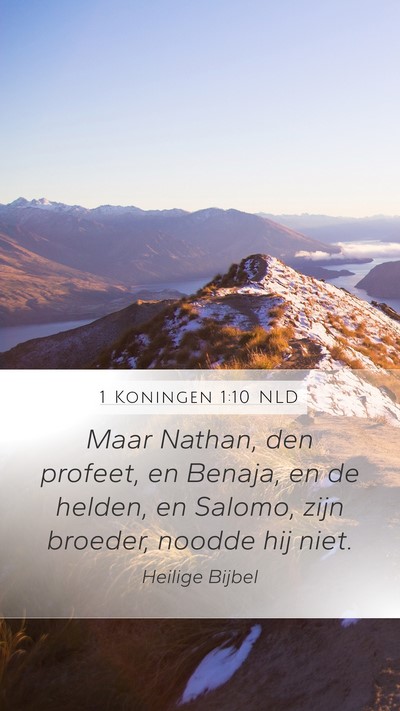 1 Koningen 1:10 NLD Bible Verse Image