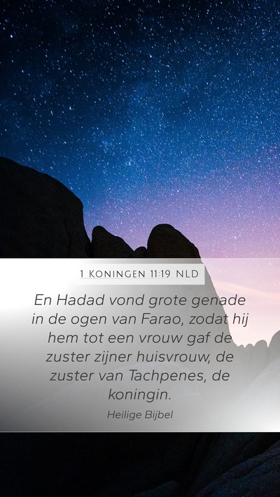 1 Koningen 11:19 NLD Mobile Phone Wallpaper - En Hadad vond grote genade in de ogen van Farao, - Mobile Bible Verse Wallpaper