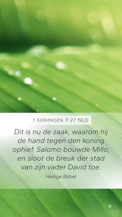 1 Koningen 11:27 NLD Bible Verse Image