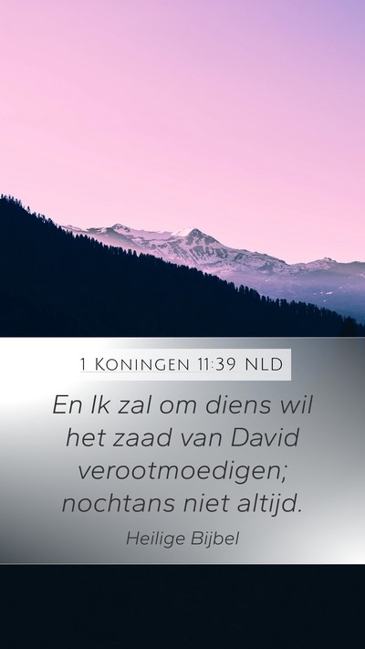1 Koningen 11:39 NLD Bible Verse Image