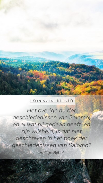 1 Koningen 11:41 NLD Bible Verse Image