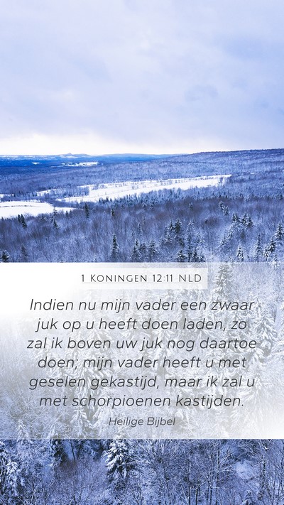 1 Koningen 12:11 NLD Bible Verse Image