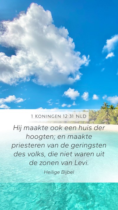 1 Koningen 12:31 NLD Bible Verse Image