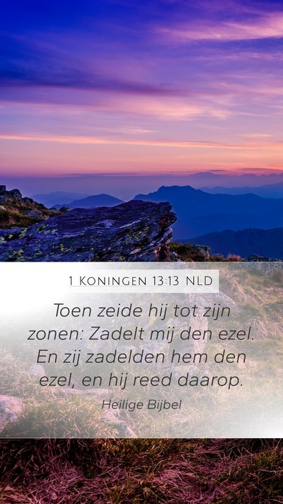 1 Koningen 13:13 NLD Bible Verse Image