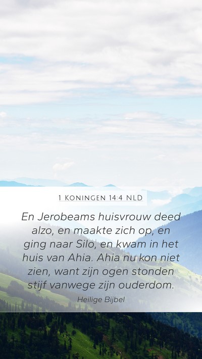 1 Koningen 14:4 NLD Bible Verse Image