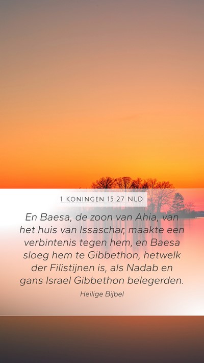 1 Koningen 15:27 NLD Bible Verse Image
