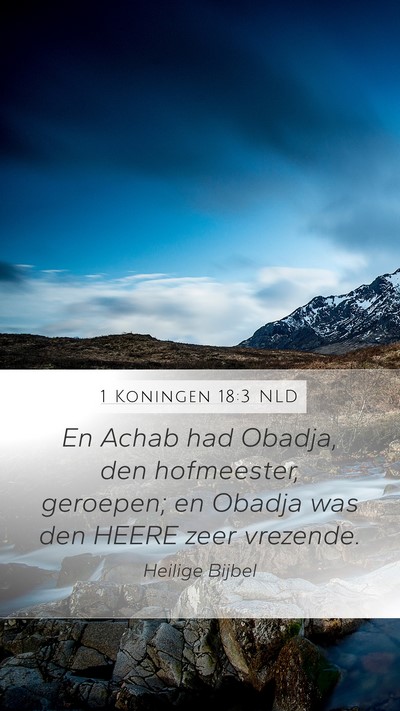 1 Koningen 18:3 NLD Bible Verse Image
