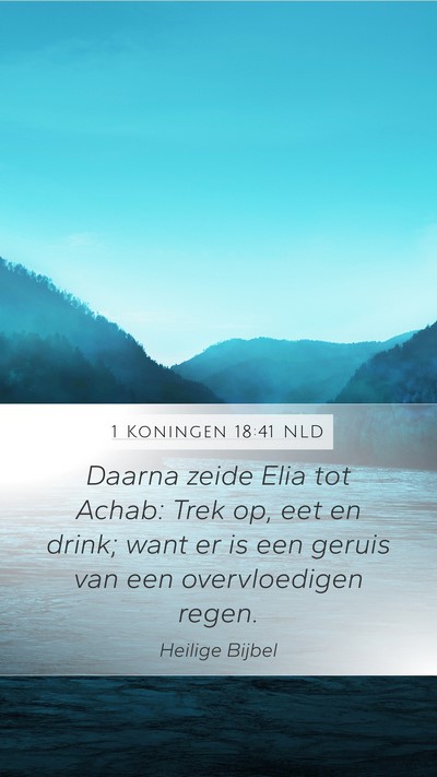 1 Koningen 18:41 NLD Bible Verse Image