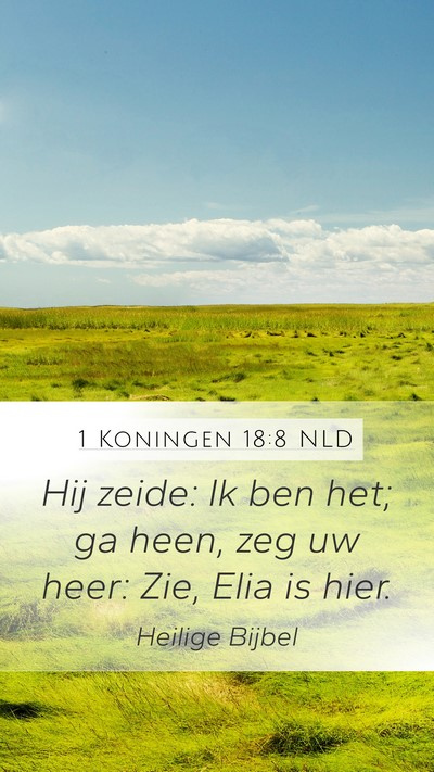 1 Koningen 18:8 NLD Mobile Phone Wallpaper - Hij zeide: Ik ben het; ga heen, zeg uw heer: Zie, - Mobile Bible Verse Wallpaper
