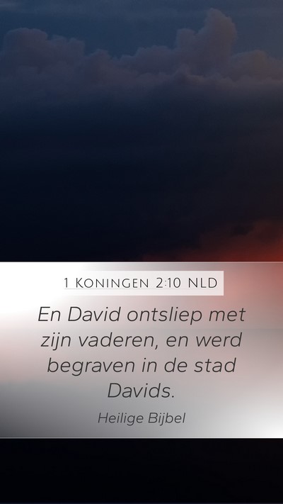 1 Koningen 2:10 NLD Bible Verse Image