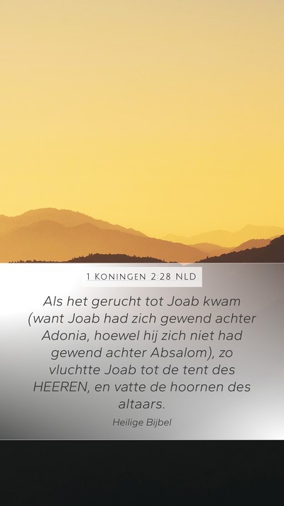 1 Koningen 2:28 NLD Bible Verse Image
