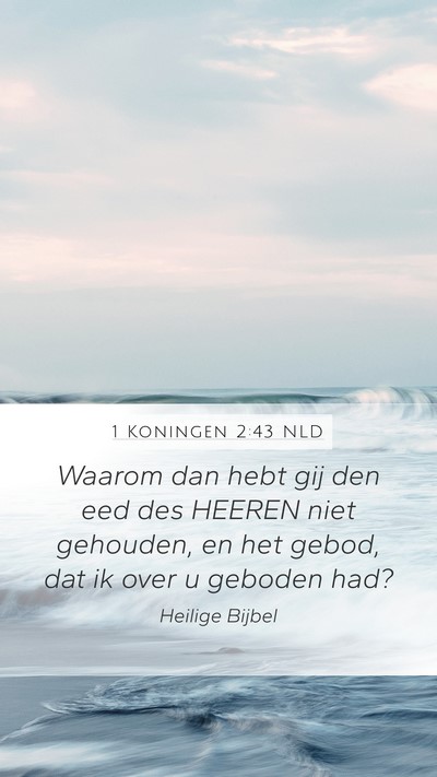 1 Koningen 2:43 NLD Bible Verse Image