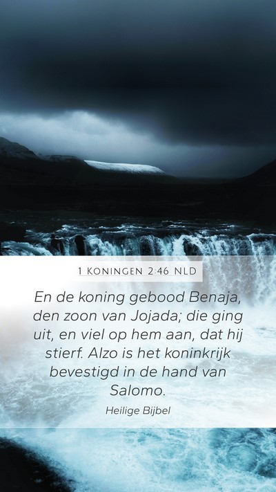 1 Koningen 2:46 NLD Bible Verse Image