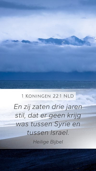 1 Koningen 22:1 NLD Bible Verse Image