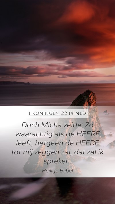1 Koningen 22:14 NLD Bible Verse Image