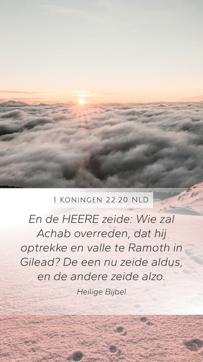 1 Koningen 22:20 NLD Bible Verse Image