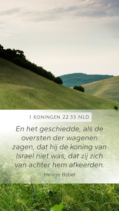 1 Koningen 22:33 NLD Bible Verse Image