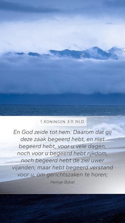 1 Koningen 3:11 NLD Bible Verse Image