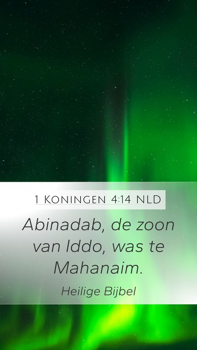 1 Koningen 4:14 NLD Bible Verse Image
