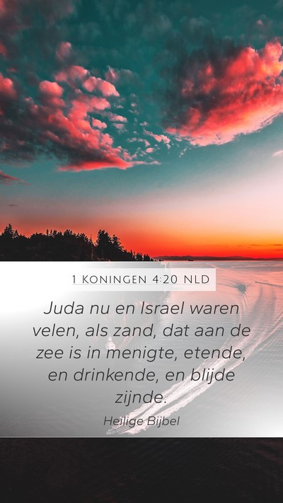 1 Koningen 4:20 NLD Bible Verse Image