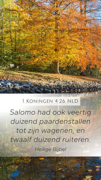 1 Koningen 4:26 NLD Bible Verse Image
