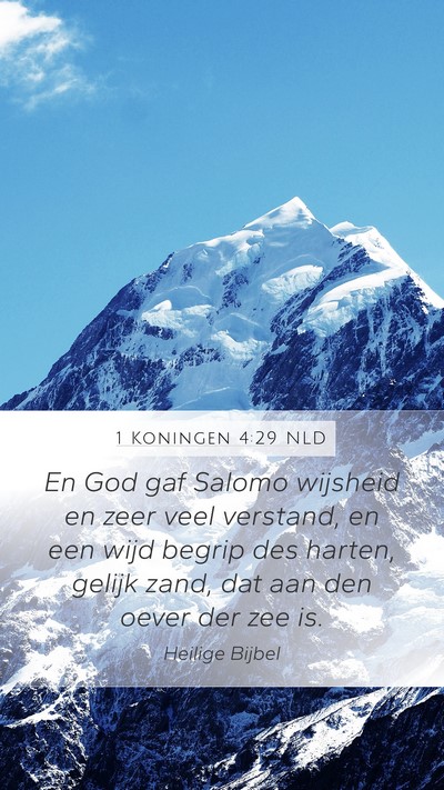 1 Koningen 4:29 NLD Bible Verse Image