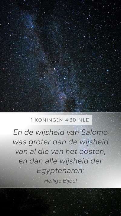 1 Koningen 4:30 NLD Bible Verse Image