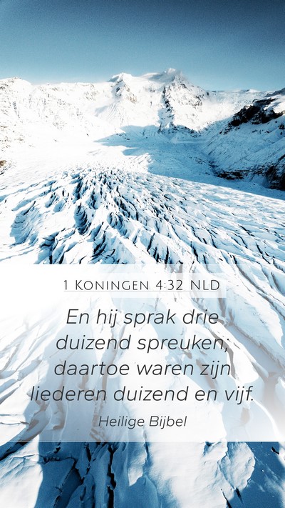 1 Koningen 4:32 NLD Bible Verse Image
