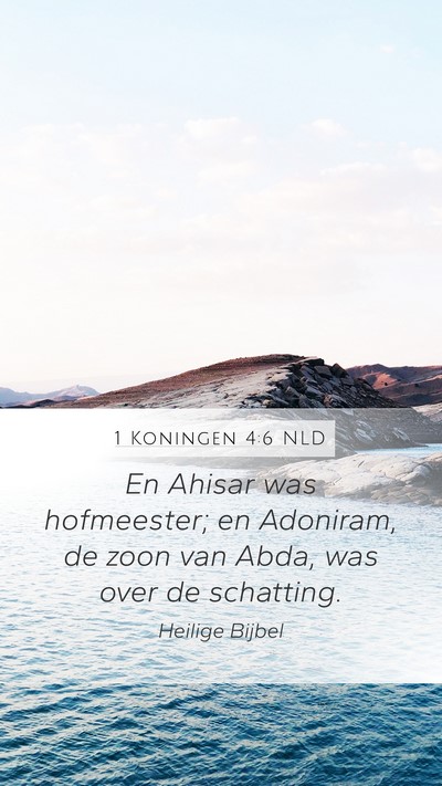 1 Koningen 4:6 NLD Bible Verse Image