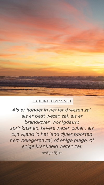 1 Koningen 8:37 NLD Bible Verse Image
