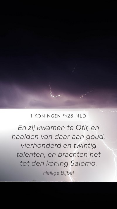 1 Koningen 9:28 NLD Bible Verse Image