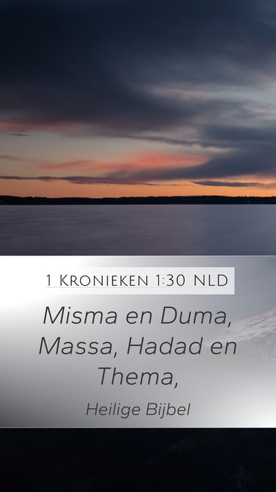 1 Kronieken 1:30 NLD Bible Verse Image