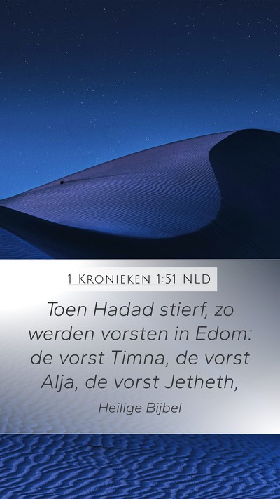 1 Kronieken 1:51 NLD Bible Verse Image