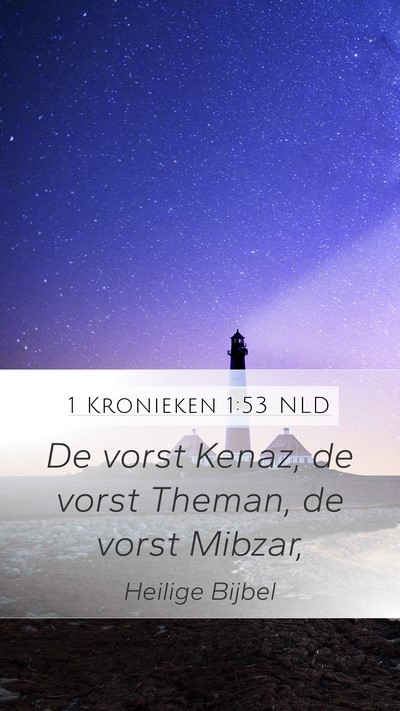 1 Kronieken 1:53 NLD Mobile Phone Wallpaper - De vorst Kenaz, de vorst Theman, de vorst - Mobile Bible Verse Wallpaper