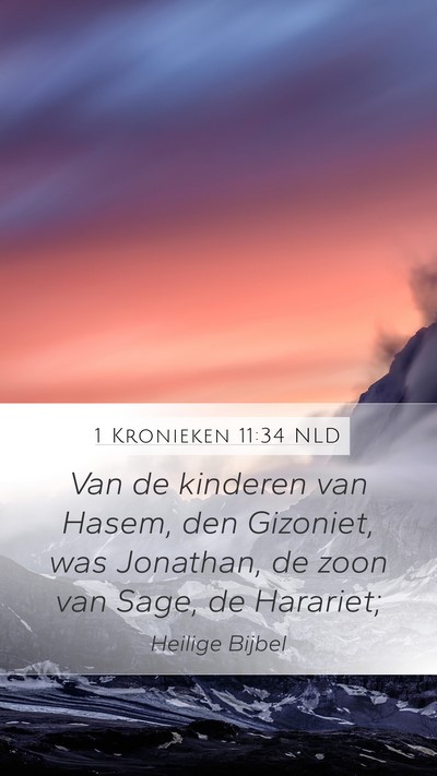 1 Kronieken 11:34 NLD Bible Verse Image