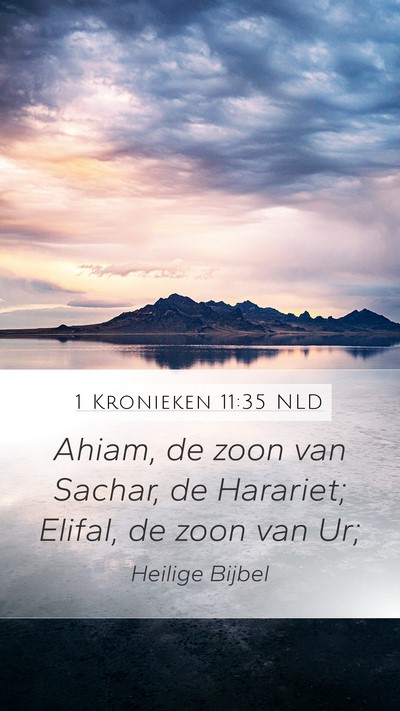 1 Kronieken 11:35 NLD Bible Verse Image